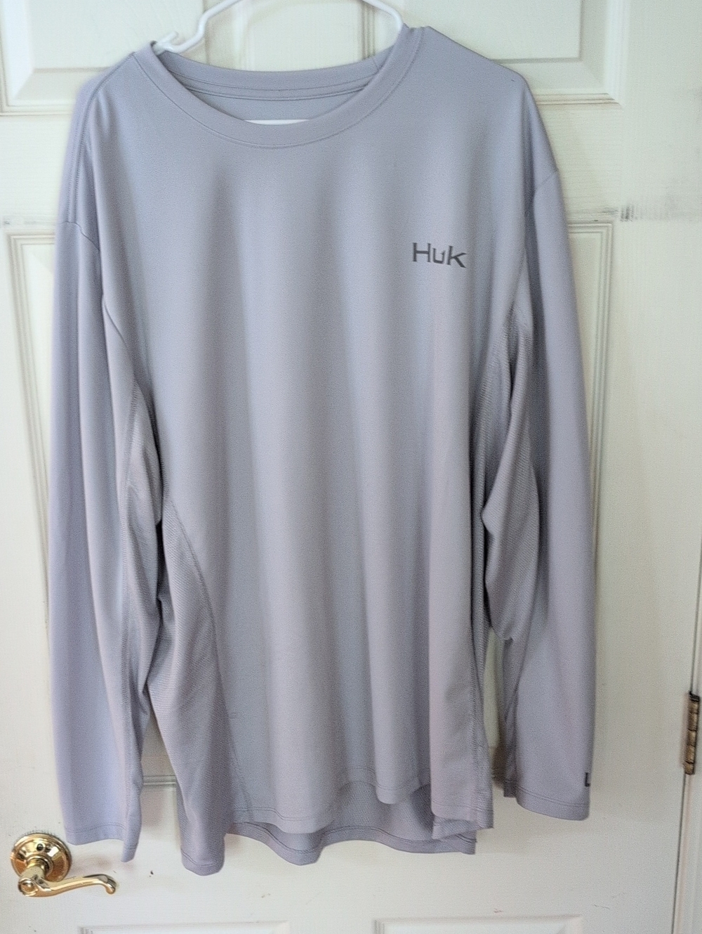 Huk Long Sleeve Performance Shirt - Light Gray XXXL